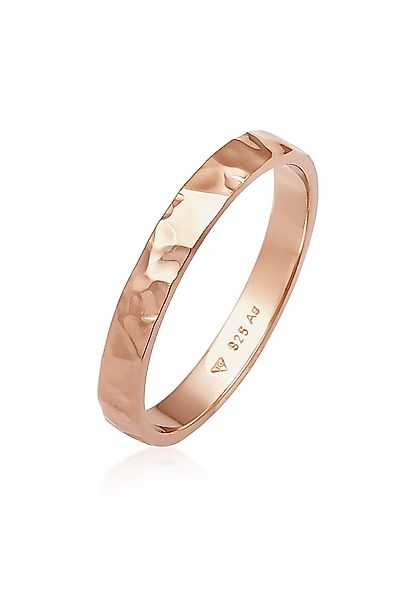 Elli Fingerring Basic Bandring Fein Gehämmert günstig online kaufen