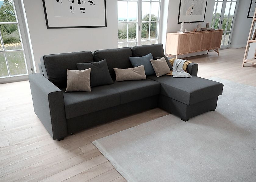 ATLANTIC home collection Ecksofa "Dublin L-Form", Bettfunktion und Bettkast günstig online kaufen