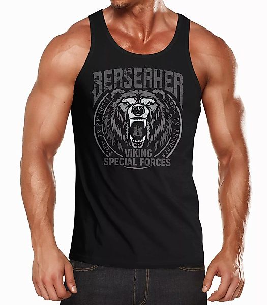 Neverless Tanktop Herren Tank-Top Berserker Bär günstig online kaufen
