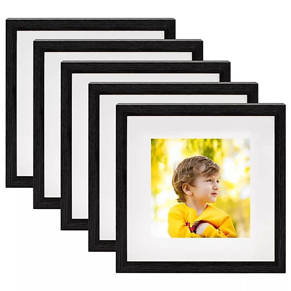 3d-box-bilderrahmen 5 Stk. Schwarz 28x28cm Für 20x20cm Bild günstig online kaufen