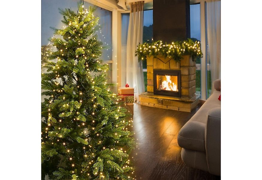 MARELIDA LED-Baummantel Draht Lichterkette Baumbeleuchtung 16 Stränge 672LE günstig online kaufen