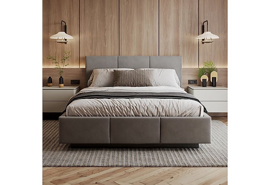 FDM Polsterbett ALMADA modern mit Bettkasten MADE IN EU - mit Trinity Velou günstig online kaufen