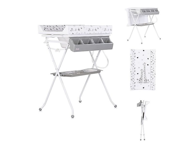 Chipolino Babybadewanne Babywanne Wickeltisch Aqua, 2 in 1 Zubehörfach klap günstig online kaufen