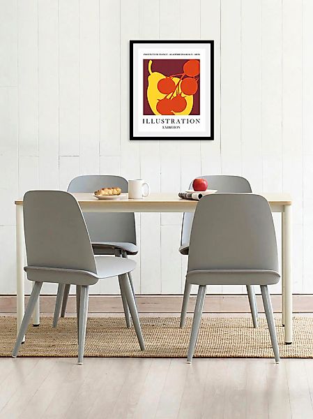 queence Bild "Eliott", Obst-Obst Bilder-Essen-Lebensmittel-Kunst-Schriftzug günstig online kaufen