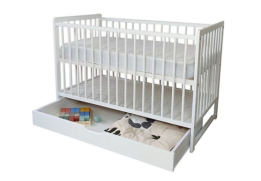 Kids Collective Babybett Gitterbett mit Schublade günstig online kaufen