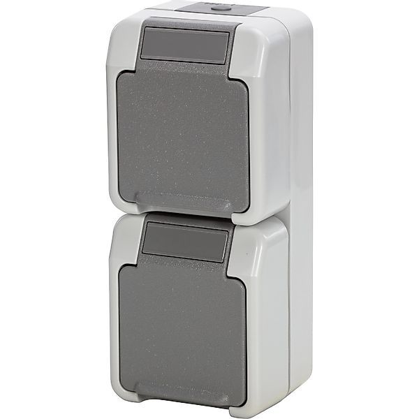 Merten AQUASTAR Schutzkontakt-Doppelsteckdose senkrecht angeordnet günstig online kaufen