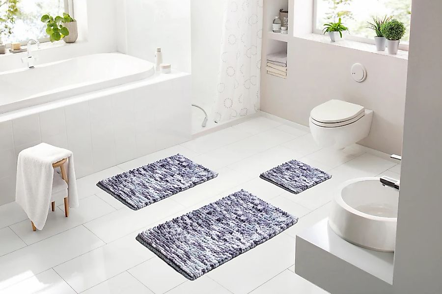 Linea Due Badematte "Punto" Höhe 20 mm rutschhemmend beschichtet fußbodenhe günstig online kaufen