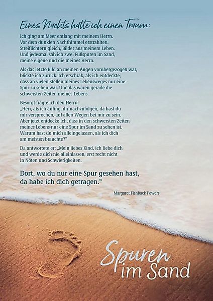 BRUNNEN Poster Spuren im Sand günstig online kaufen