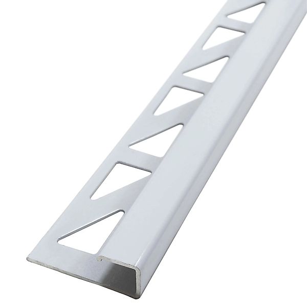 Dalsys Fliesenschiene Eckprofil Aluminium 2,5m x 10mm Weiß Kantenschutz günstig online kaufen