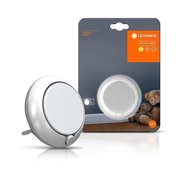 Ledvance LED-Nachtlicht Lunetta Round mit Sensor 6 cm x 7,1 cm x 7,2 cm Wei günstig online kaufen