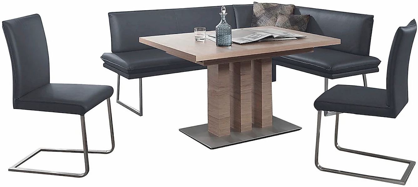 K+W Komfort & Wohnen Essgruppe "Santos III" 4 Stk. tlg. gepolsterte Eckbank günstig online kaufen