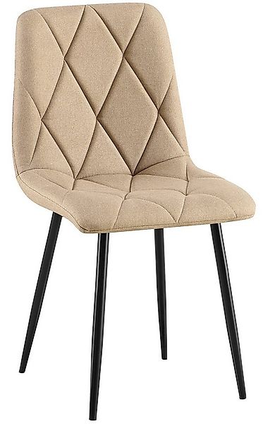 CLP Esszimmerstuhl Clairton, mit Stoff- oder Samtbezug, Metallgestell günstig online kaufen