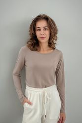 Zuckerwatte Langarmshirt mit Rundhalsausschnitt aus feinster günstig online kaufen