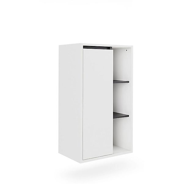Vicco Midischrank Viola, Weiß/Grau, 50 x 86 cm mit offenen Regalen (1-St) günstig online kaufen