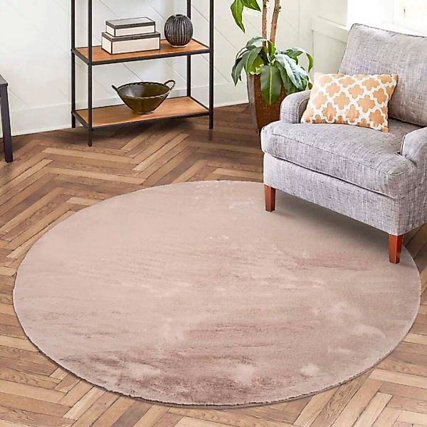 carpet city® Hochflorteppich Topia Uni Taupe taupe Gr. 160 günstig online kaufen