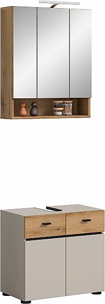 welltime Badmöbel-Set "VANN, 2-teilige moderne Badkombination, inkl. Beleuc günstig online kaufen