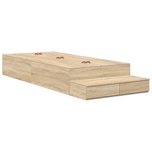 vidaXL Bett Stauraum Bettgestell Sonoma Eiche günstig online kaufen