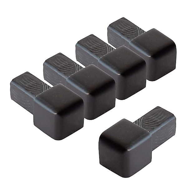 Dalsys Endstück Quadratprofil 5x 8mm Alu Eloxiert Schwarz Eckstücke günstig online kaufen