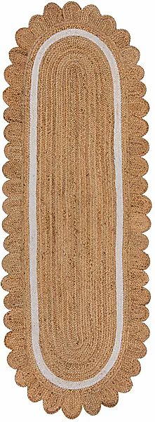 FLAIR RUGS Teppich »Grace aus Jute mit Muschelrandsaum«, rechteckig, 4 mm H günstig online kaufen