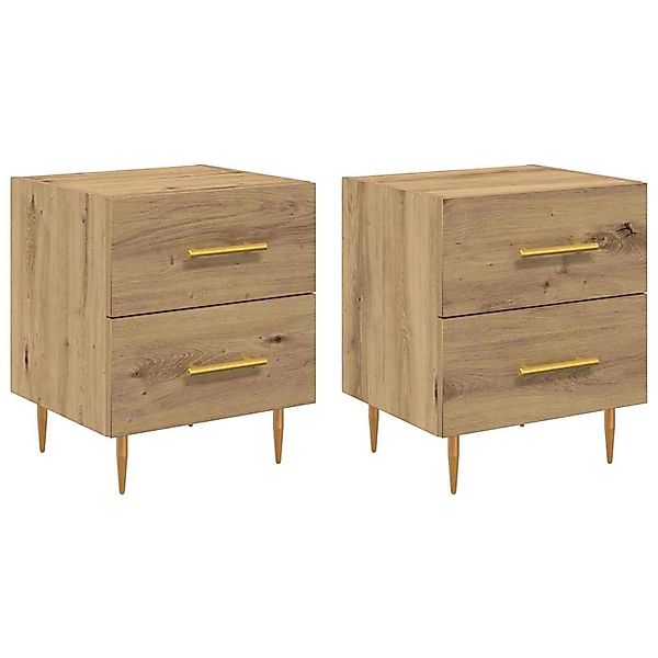 vidaXL Nachttisch 2 Stk Artisan-Eiche 40 x 35 x 47,5 cm Holzwerkstoff 88199 günstig online kaufen