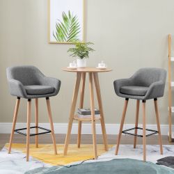 HOMCOM Barhocker Barstühle mit Fußstütze (Tresenhocker, günstig online kaufen