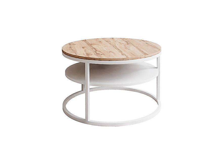 Lookway Couchtisch CIRI SLIM LOFT mit Ablage (1 Tisch), Durchmesser: ⌀ 60 c günstig online kaufen