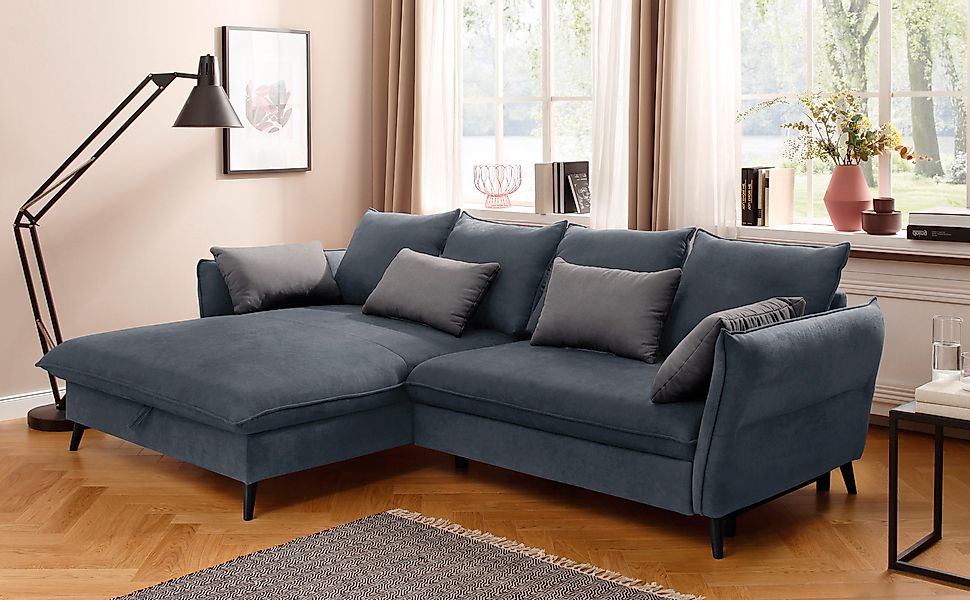 Home affaire Ecksofa »Tirano, moderne Optik, komfortabel, Breite 274cm,L-Fo günstig online kaufen