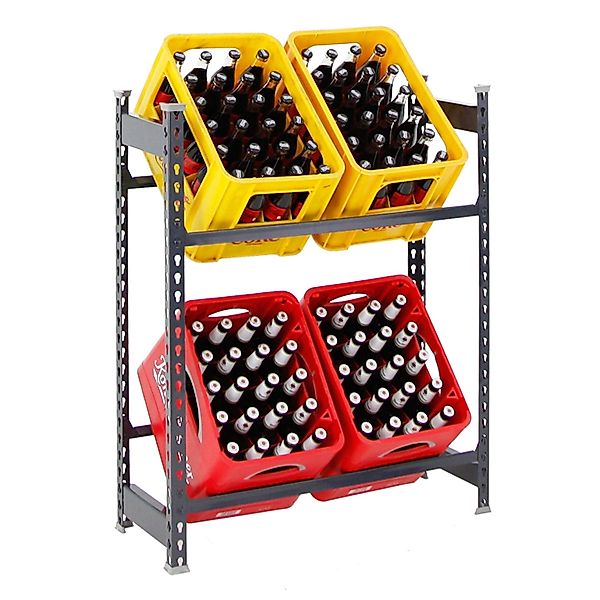 PROREGAL® Flaschenregal Getränkekistenregal CAMEL 100x80x30cm Anthrazit, günstig online kaufen