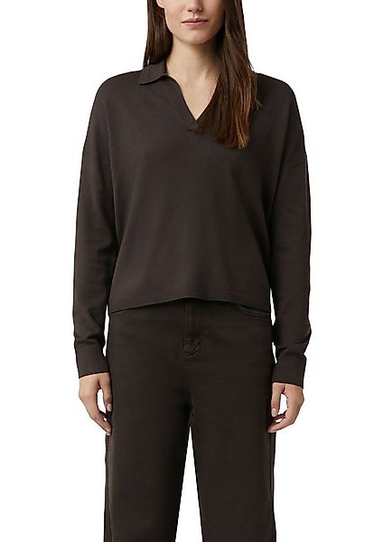 comma Strickpullover mit V-Ausschnitt und Polo Kragen günstig online kaufen