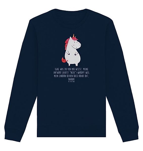 Mr. & Mrs. Panda Longpullover Einhorn Wut Größe L - French Navy - Geschenk, günstig online kaufen