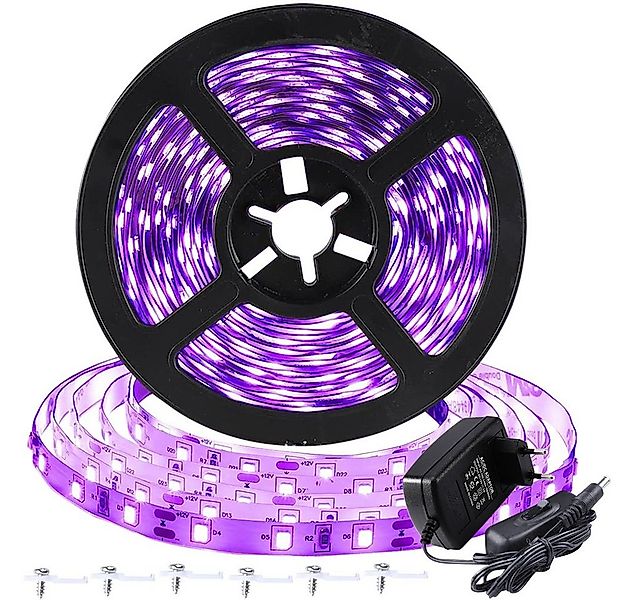 Rosnek LED-Streifen LED-UV-Schwarzlicht-Streifen, 5M/12M,Flexible, Party Cl günstig online kaufen