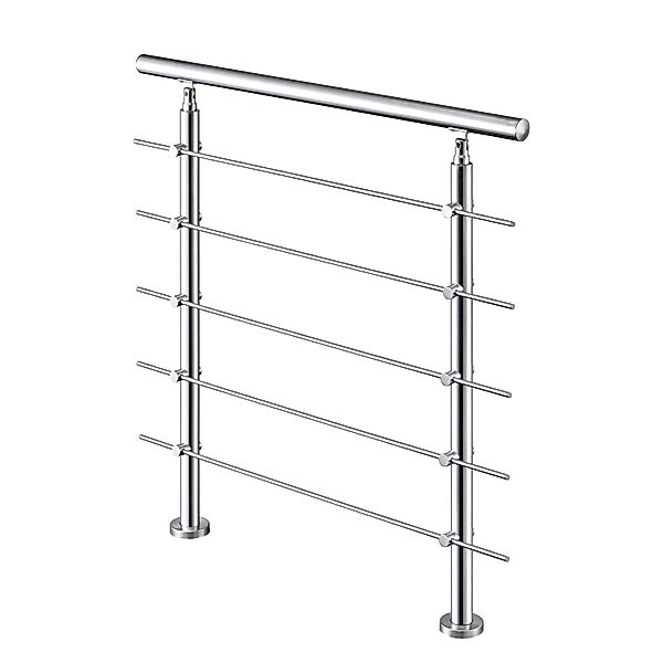 AICA Edelstahl-Treppengeländer 80 cm Geländer für Innen und Außen 5 Querstä günstig online kaufen