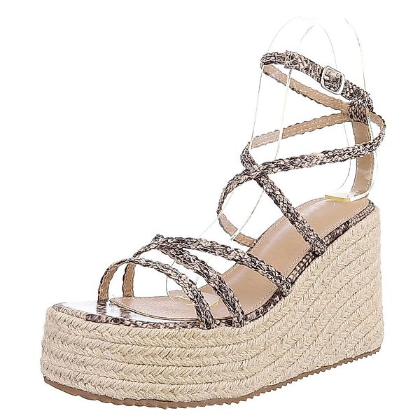 Ital-Design Wedge-Sandalen mit geflochtenen Riemen für günstig online kaufen