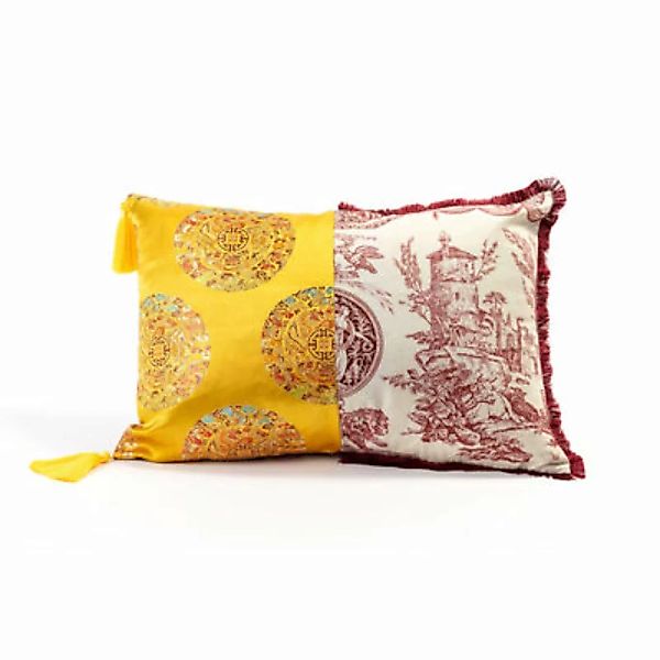 Kissen Hybrid - Ottavia textil gelb / 50 x 35 cm - Seletti - Gelb günstig online kaufen