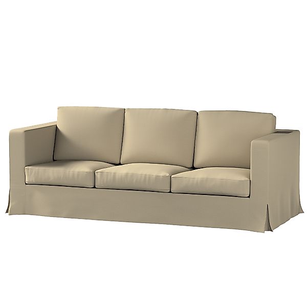Bezug für Karlanda 3-Sitzer Sofa nicht ausklappbar, lang, dunkelbeige, Bezu günstig online kaufen