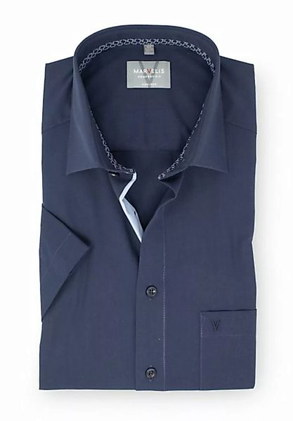 MARVELIS Kurzarmhemd Kurzarmhemd - Comfort Fit - Einfarbig - Bleu günstig online kaufen