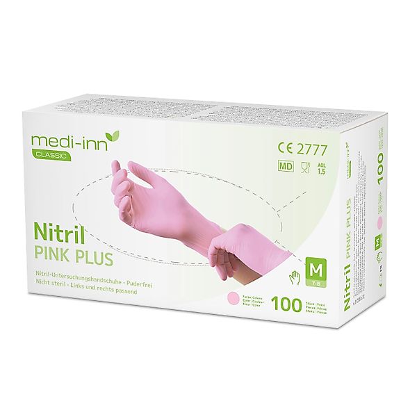 Medi-Inn Nitril-Handschuhe Nitril Pink Plus Einmalhandschuhe günstig online kaufen