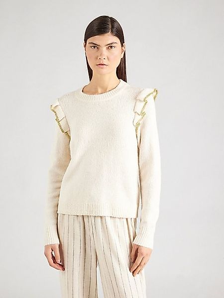 Vila Rundhalspullover Nanzy (1-tlg) Rüschen günstig online kaufen