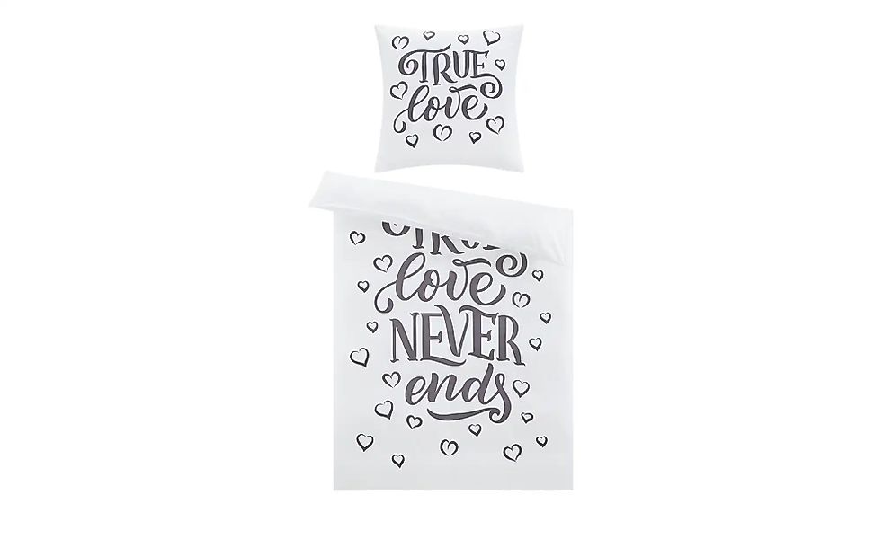 como Satin Bettwäsche  True Love ¦ weiß ¦ Maße (cm): B: 135 Bettwaren > Bet günstig online kaufen