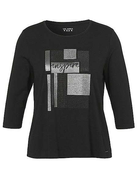 VIA APPIA DUE Print-Shirt (1-tlg) supersoft, mit Silber-Motiv, große Größen günstig online kaufen