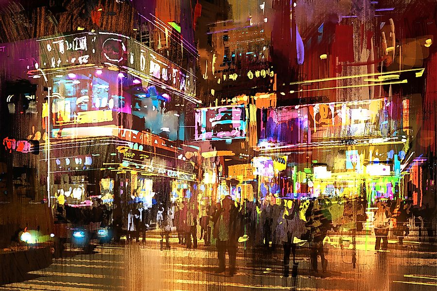 queence Leinwandbild »Broadway«, Amerika-Städte-Menschen, Wanddeko, bunt, L günstig online kaufen