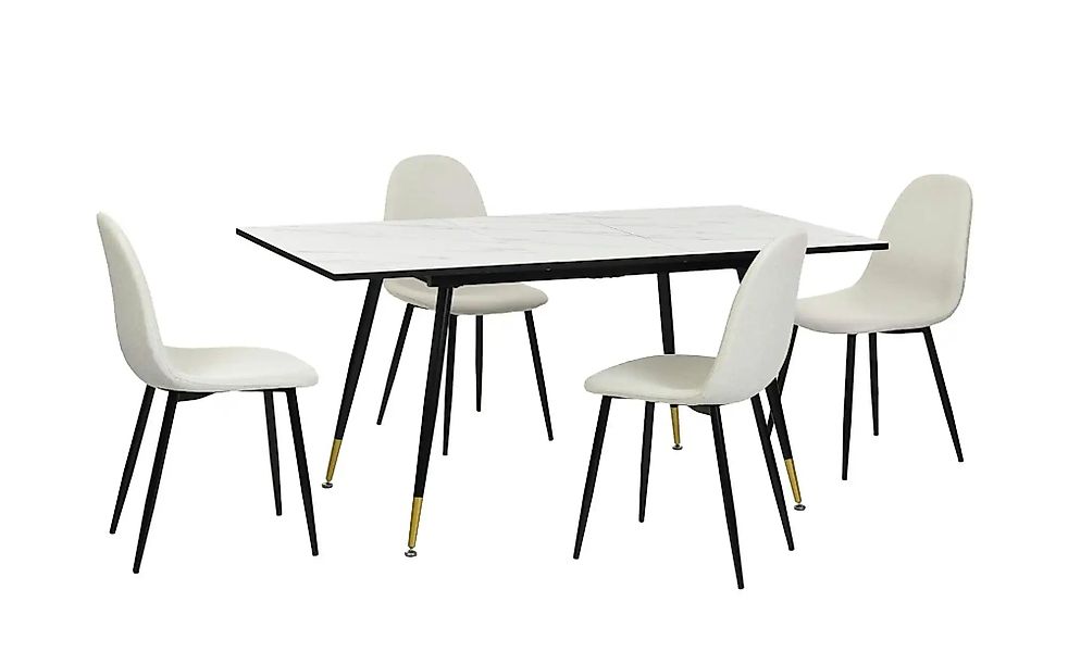 Esstischset   ¦ weiß ¦ Maße (cm): B: 120 H: 75 Tische > Essgruppen - Höffne günstig online kaufen