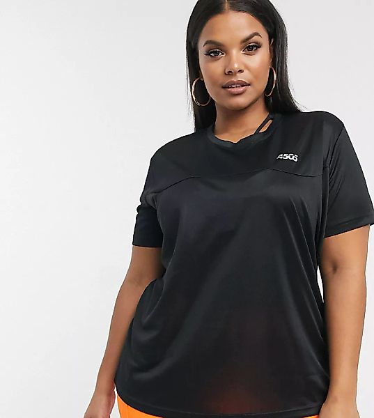 ASOS 4505 Curve – Hochleistungs-T-Shirt-Schwarz günstig online kaufen