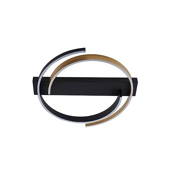 Lucande LED Deckenleuchte Natsuma 10030235 Modern in Schwarz 2-flammig Wohn günstig online kaufen