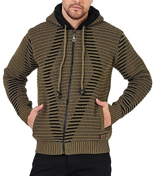 Baxboy Strickpullover Baxboy Herren Gefütterte Winter Kapuzenpullover Reißv günstig online kaufen