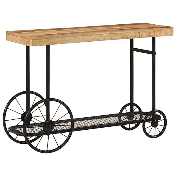 vidaXL Konsolentisch 112x36x76 cm Massivholz Mango und Eisen 353332 günstig online kaufen