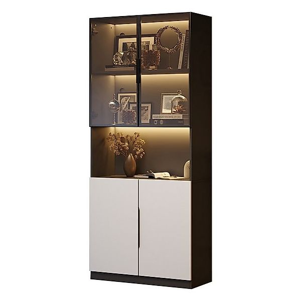 OKWISH Vitrine mit verstellbare Trennwand (Bücherregal für Sammlerstücke, 1 günstig online kaufen