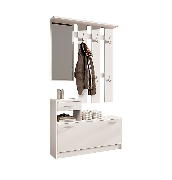 PREISBRECHER Garderoben-Set Selene, (3-St), in weiß günstig online kaufen