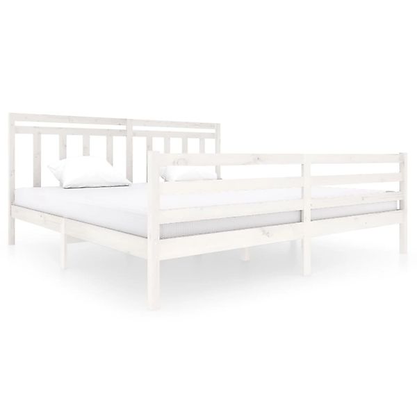 vidaXL Massivholzbett Weiß 200x200 cm1052224 günstig online kaufen