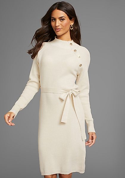 Laura Scott Strickkleid mit Knopfdetail und günstig online kaufen
